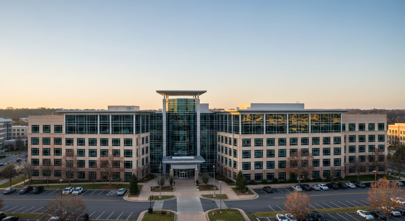 Alpharetta Georgia technology business park representing the Technology City of the South with modern office buildings