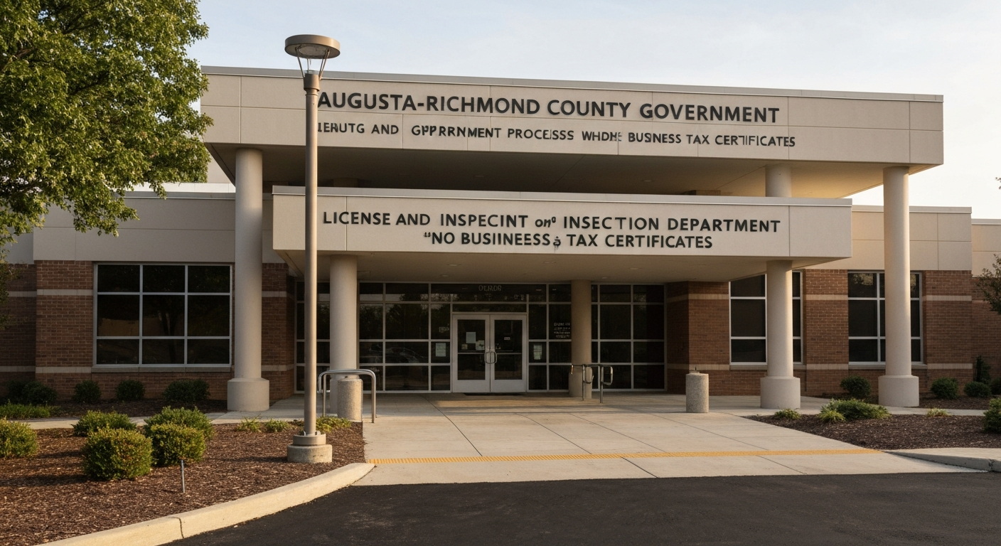 Augusta-Richmond County government building where the License and Inspection Department processes business tax certificates