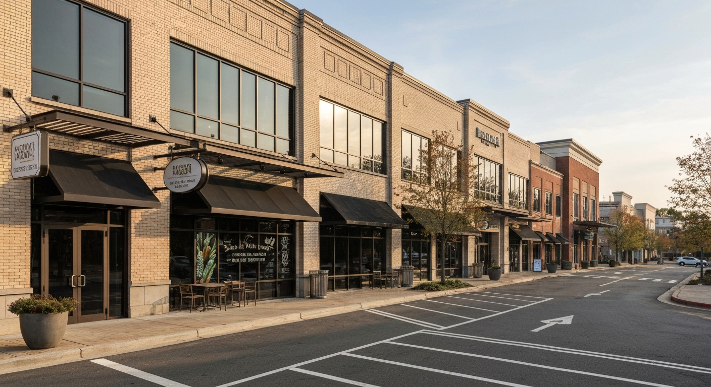 Brookhaven Georgia Dresden District commercial area where restaurants and businesses thrive near MARTA transit access