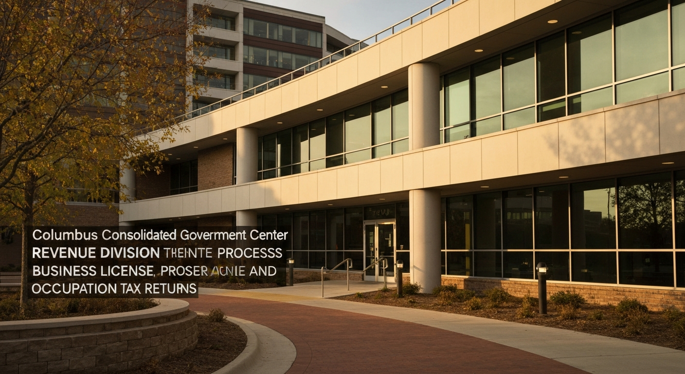 Columbus Consolidated Government Center where the Revenue Division processes business licenses and occupation tax returns