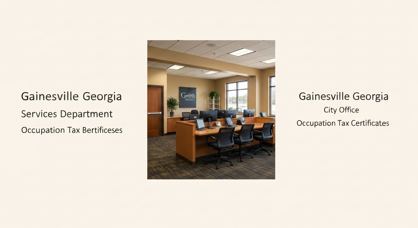 Gainesville Georgia city offices where the Financial Services Department issues occupation tax certificates for local businesses