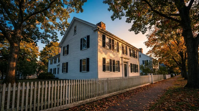 Brick craftsman house on a tree-lined street in golden light, How to Start a Property Management Company in Georgia