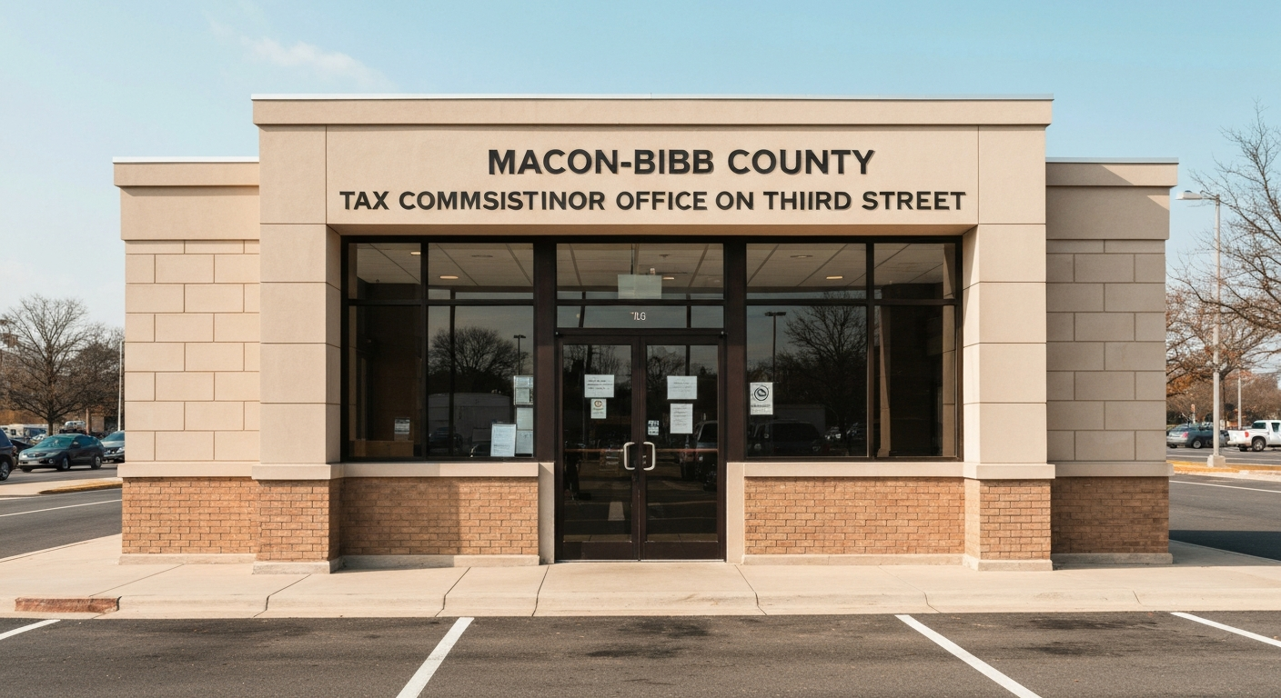 Macon-Bibb County Tax Commissioner Office on Third Street where businesses apply for occupation tax certificates