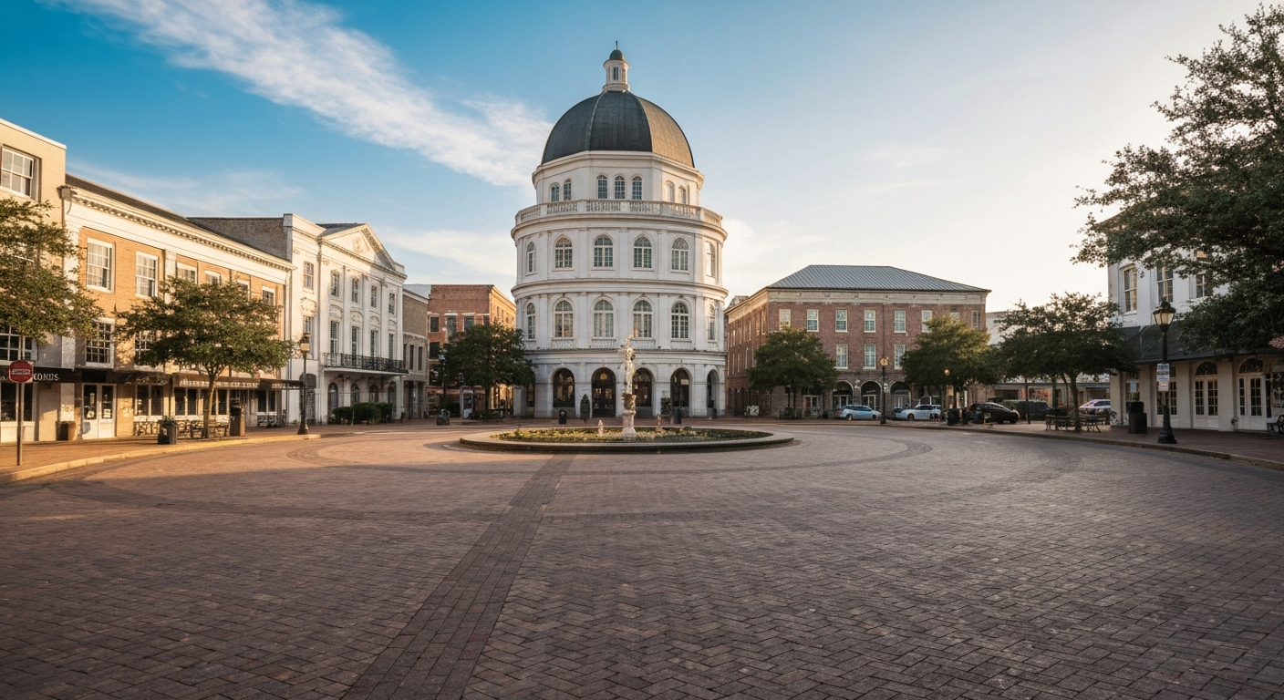 Savannah Georgia historic district square showing the tourism economy that drives small business demand in the Coastal Empire